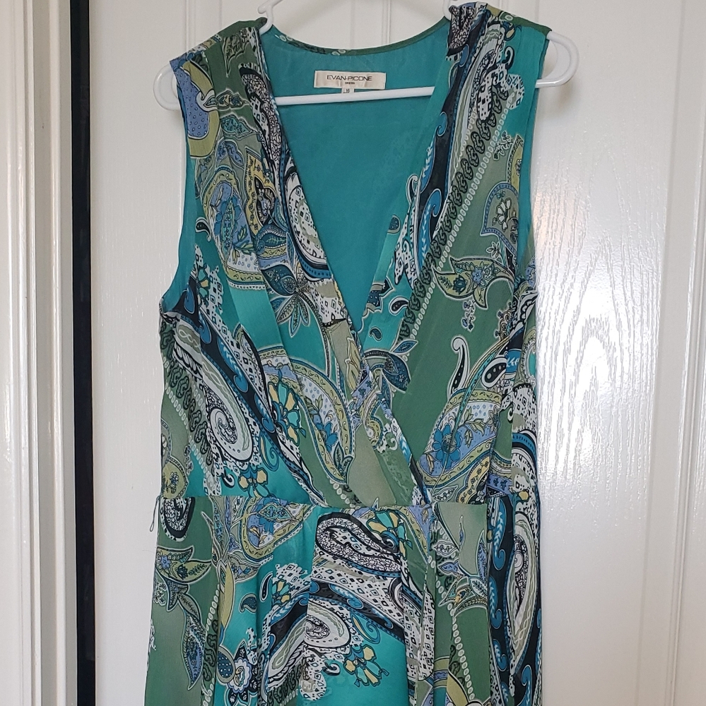 Blue-green dress